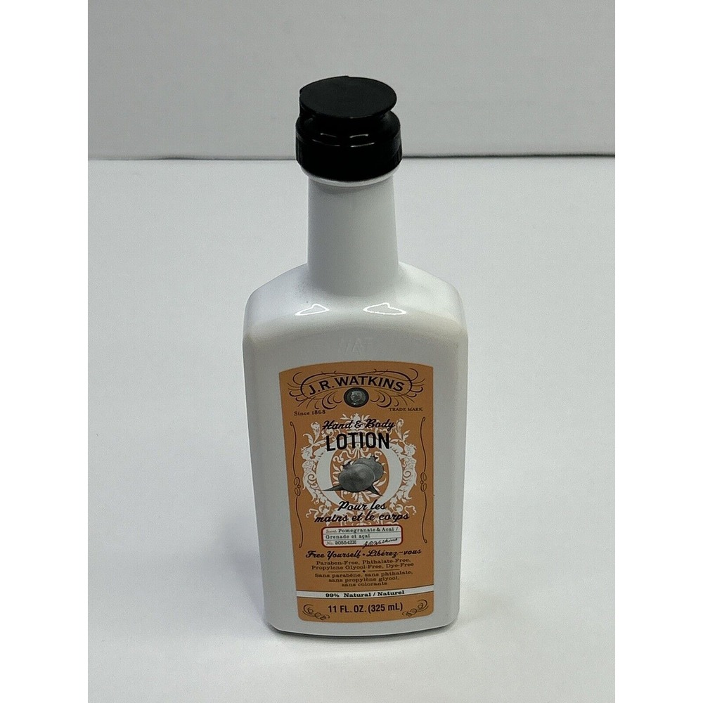 J.R. Watkins Hand & Body Lotion‎ Pomegranate & Açaí Natural 11 Oz. NEW